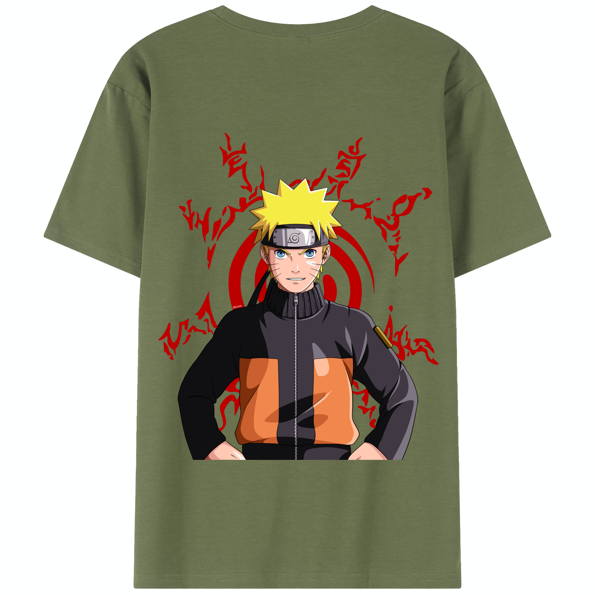 （画像用） NARUTO -ナルト- うずまき ナルト Uzumaki Naruto 綿100％半袖Tシャツ（背面プリント）